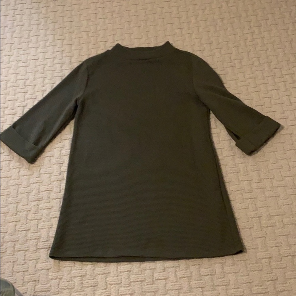 Green Mock Neck Leith Dress